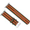 imageBARTON WATCH BANDS  Military Style Nylon Watch Bands Compatible with Apple Watch Models  1 2 3 4 5 6 7 8 9 10 SE Ultra ampamp Ultra 2Army Green  Orange Stainless Hardware