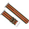 imageBARTON WATCH BANDS  Military Style Nylon Watch Bands Compatible with Apple Watch Models  1 2 3 4 5 6 7 8 9 10 SE Ultra ampamp Ultra 2Army Green  Orange Stainless Hardware