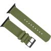 imageBARTON WATCH BANDS  Military Style Nylon Watch Bands Compatible with Apple Watch Models  1 2 3 4 5 6 7 8 9 10 SE Ultra ampamp Ultra 2Army Green Black Hardware