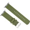 imageBARTON WATCH BANDS  Military Style Nylon Watch Bands Compatible with Apple Watch Models  1 2 3 4 5 6 7 8 9 10 SE Ultra ampamp Ultra 2Army Green Stainless Hardware