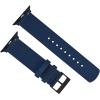 imageBARTON WATCH BANDS  Military Style Nylon Watch Bands Compatible with Apple Watch Models  1 2 3 4 5 6 7 8 9 10 SE Ultra ampamp Ultra 2Navy Blue Black Hardware