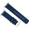imageBARTON WATCH BANDS  Military Style Nylon Watch Bands Compatible with Apple Watch Models  1 2 3 4 5 6 7 8 9 10 SE Ultra ampamp Ultra 2Navy Blue Stainless Hardware