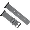 imageBARTON WATCH BANDS  Military Style Nylon Watch Bands Compatible with Apple Watch Models  1 2 3 4 5 6 7 8 9 10 SE Ultra ampamp Ultra 2Smoke Grey Black Hardware