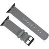 imageBARTON WATCH BANDS  Military Style Nylon Watch Bands Compatible with Apple Watch Models  1 2 3 4 5 6 7 8 9 10 SE Ultra ampamp Ultra 2Smoke Grey Black Hardware