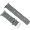 imageBARTON WATCH BANDS  Military Style Nylon Watch Bands Compatible with Apple Watch Models  1 2 3 4 5 6 7 8 9 10 SE Ultra ampamp Ultra 2Smoke Grey Stainless Hardware