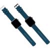 imageBARTON WATCH BANDS  Military Style Nylon Watch Bands Compatible with Apple Watch Models  1 2 3 4 5 6 7 8 9 10 SE Ultra ampamp Ultra 2Steel Blue Black Hardware
