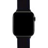 imageBARTON WATCH BANDS  Top Grain Leather Watch Bands Compatible with Apple Watch Models  1 2 3 4 5 6 7 8 9 10 SE Ultra ampamp Ultra 2Black Leather  Blue Stitching Black Hardware