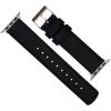 imageBARTON WATCH BANDS  Top Grain Leather Watch Bands Compatible with Apple Watch Models  1 2 3 4 5 6 7 8 9 10 SE Ultra ampamp Ultra 2Black Leather  Stitching