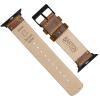 imageBARTON WATCH BANDS  Top Grain Leather Watch Bands Compatible with Apple Watch Models  1 2 3 4 5 6 7 8 9 10 SE Ultra ampamp Ultra 2Caramel Tan Leather  Stitching Black Hardware