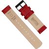 imageBARTON WATCH BANDS  Top Grain Leather Watch Bands Compatible with Apple Watch Models  1 2 3 4 5 6 7 8 9 10 SE Ultra ampamp Ultra 2Crimson Red Leather  Stitching