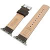 imageBARTON WATCH BANDS  Top Grain Leather Watch Bands Compatible with Apple Watch Models  1 2 3 4 5 6 7 8 9 10 SE Ultra ampamp Ultra 2Espresso Brown Leather  Stitching