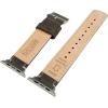 imageBARTON WATCH BANDS  Top Grain Leather Watch Bands Compatible with Apple Watch Models  1 2 3 4 5 6 7 8 9 10 SE Ultra ampamp Ultra 2Espresso Brown Leather  White Stitching