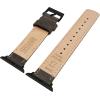 imageBARTON WATCH BANDS  Top Grain Leather Watch Bands Compatible with Apple Watch Models  1 2 3 4 5 6 7 8 9 10 SE Ultra ampamp Ultra 2Espresso Brown Leather  Stitching Black Hardware