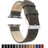 imageBARTON WATCH BANDS  Top Grain Leather Watch Bands Compatible with Apple Watch Models  1 2 3 4 5 6 7 8 9 10 SE Ultra ampamp Ultra 2Espresso Brown Leather  Stitching