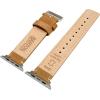 imageBARTON WATCH BANDS  Top Grain Leather Watch Bands Compatible with Apple Watch Models  1 2 3 4 5 6 7 8 9 10 SE Ultra ampamp Ultra 2Gingerbread Brown Leather  White Stitching