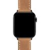 imageBARTON WATCH BANDS  Top Grain Leather Watch Bands Compatible with Apple Watch Models  1 2 3 4 5 6 7 8 9 10 SE Ultra ampamp Ultra 2Gingerbread Brown Leather  White Stitching Black Hardware