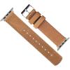 imageBARTON WATCH BANDS  Top Grain Leather Watch Bands Compatible with Apple Watch Models  1 2 3 4 5 6 7 8 9 10 SE Ultra ampamp Ultra 2Gingerbread Brown Leather  Stitching