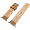 imageBARTON WATCH BANDS  Top Grain Leather Watch Bands Compatible with Apple Watch Models  1 2 3 4 5 6 7 8 9 10 SE Ultra ampamp Ultra 2Gingerbread Brown Leather  Stitching