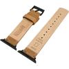 imageBARTON WATCH BANDS  Top Grain Leather Watch Bands Compatible with Apple Watch Models  1 2 3 4 5 6 7 8 9 10 SE Ultra ampamp Ultra 2Gingerbread Brown Leather  Stitching Black Hardware