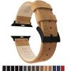 imageBARTON WATCH BANDS  Top Grain Leather Watch Bands Compatible with Apple Watch Models  1 2 3 4 5 6 7 8 9 10 SE Ultra ampamp Ultra 2Gingerbread Brown Leather  Stitching Black Hardware