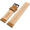 imageBARTON WATCH BANDS  Top Grain Leather Watch Bands Compatible with Apple Watch Models  1 2 3 4 5 6 7 8 9 10 SE Ultra ampamp Ultra 2Gingerbread Leather  Linen White Stitching