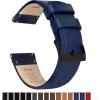 imageBARTON WATCH BANDS  Top Grain Leather Watch Bands Compatible with Apple Watch Models  1 2 3 4 5 6 7 8 9 10 SE Ultra ampamp Ultra 2Navy Blue Leather  Navy Blue Stitching