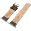 imageBARTON WATCH BANDS  Top Grain Leather Watch Bands Compatible with Apple Watch Models  1 2 3 4 5 6 7 8 9 10 SE Ultra ampamp Ultra 2Saddle Brown Leather  Stitching