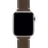 imageBARTON WATCH BANDS  Top Grain Leather Watch Bands Compatible with Apple Watch Models  1 2 3 4 5 6 7 8 9 10 SE Ultra ampamp Ultra 2Saddle Brown Leather  White Stitching