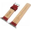 imageBARTON WATCH BANDS  Top Grain Leather Watch Bands Compatible with Apple Watch Models  1 2 3 4 5 6 7 8 9 10 SE Ultra ampamp Ultra 2Vintage Crimson Red