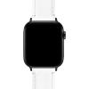 imageBARTON WATCH BANDS  Top Grain Leather Watch Bands Compatible with Apple Watch Models  1 2 3 4 5 6 7 8 9 10 SE Ultra ampamp Ultra 2White Leather  Stitching Black Hardware
