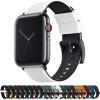 imageBARTON WATCH BANDS  White Top ampamp Black Bottom Black PVD Hardware Elite Silicone Watch Bands Compatible with Apple Watch Models  1 2 3 4 5 6 7 8 9 10 SE Ultra ampamp Ultra 2  38mm40mm41mm