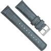 imageBARTON WATCH BANDS 14mm Smoke Grey  Alligator Grain  Quick Release Leather Watch Bands