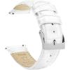 imageBARTON WATCH BANDS 14mm White  Alligator Grain  Quick Release Leather Watch Bands