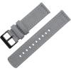 imageBARTON WATCH BANDS 18mm Cool Grey  Canvas Quick Release Watch Band Straps  Choose Color ampamp Width  18mm 20mm or 22mm  Black PVD Buckle