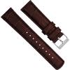 imageBARTON WATCH BANDS 22mm Coffee Brown  Long  Alligator Grain  Quick Release Leather Watch Bands