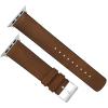 imageBARTON WATCH BANDS Black Leather and Rubber Hybrid  Choose Color ampamp Size  Compatible with All Apple Watches Ultra SE 8 7 6 5 4 3 2 1  38mm 40mm 41mm 42mm 44mm 45mm 49mmOak Brown Leather Black Buckle