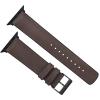 imageBARTON WATCH BANDS Black Leather and Rubber Hybrid  Choose Color ampamp Size  Compatible with All Apple Watches Ultra SE 8 7 6 5 4 3 2 1  38mm 40mm 41mm 42mm 44mm 45mm 49mmSmoke Grey Leather Stainless Steel Buckle