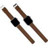 imageBARTON WATCH BANDS Black Leather and Rubber Hybrid  Choose Color ampamp Size  Compatible with All Apple Watches Ultra SE 8 7 6 5 4 3 2 1  38mm 40mm 41mm 42mm 44mm 45mm 49mmOak Brown Leather Black Buckle