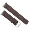 imageBARTON WATCH BANDS Black Leather and Rubber Hybrid  Choose Color ampamp Size  Compatible with All Apple Watches Ultra SE 8 7 6 5 4 3 2 1  38mm 40mm 41mm 42mm 44mm 45mm 49mmSmoke Grey Leather Stainless Steel Buckle