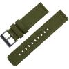 imageBARTON WATCH BANDS High Durability Canvas Quick Release Watch Band Straps Army Green ampamp Gunmetal Grey Buckle 20mm