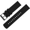 imageBARTON WATCH BANDS Quick Release Canvas Watch Band Straps Black ampamp Gunmetal Grey Buckle 20mm