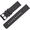 imageBARTON WATCH BANDS Quick Release Canvas Watch Band Straps Smoke Grey ampamp Black PVD Buckle 20mm