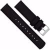 imageBARTON WATCH BANDS Quick Release Top Grain Leather Watch Band Strap Black LeatherBlack Stitching 22mm  Long