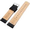 imageBARTON WATCH BANDS Quick Release Top Grain Leather Watch Band Strap Black LeatherBlack Stitching 22mm  Long