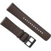 imageBARTON WATCH BANDS with Integrated quick release spring bars  Hybrid Silicone  Cordura Fabric WaterResistant Leather and Silicone Hybrid Watch Bands  Choice of Color ampamp Width 18mm 20mm 22mmChocolate Brown Leather Black Buckle
