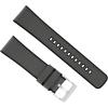 imageBARTON WATCH BANDS with Integrated quick release spring bars  Hybrid Silicone  Cordura Fabric WaterResistant Leather and Silicone Hybrid Watch Bands  Choice of Color ampamp Width 18mm 20mm 22mmSmoke Grey Black Buckle