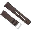 imageBARTON WATCH BANDS with Integrated quick release spring bars  Hybrid Silicone  Cordura Fabric WaterResistant Leather and Silicone Hybrid Watch Bands  Choice of Color ampamp Width 18mm 20mm 22mmChocolate Brown Leather Stainless Buckle
