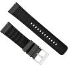 imageBARTON WATCH BANDS with Integrated quick release spring bars  Hybrid Silicone  Cordura Fabric WaterResistant Leather and Silicone Hybrid Watch Bands  Choice of Color ampamp Width 18mm 20mm 22mmSmoke Grey Stainless Buckle