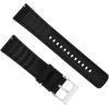 imageBARTON WATCH BANDS with Integrated quick release spring bars  Hybrid Silicone  Cordura Fabric WaterResistant Leather and Silicone Hybrid Watch Bands  Choice of Color ampamp Width 18mm 20mm 22mmBlack Stainless Buckle
