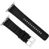 imageBARTON WATCH BANDS with Integrated quick release spring bars  Hybrid Silicone  Cordura Fabric WaterResistant Leather and Silicone Hybrid Watch Bands  Choice of Color ampamp Width 18mm 20mm 22mmBlack Stainless Buckle